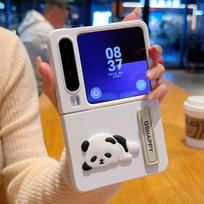 For Huawei Pura X Cartoon Red Panda with Stand Cute PC Skin Feel Phone Case 2026 New Solid Color Simple Fashion For Pura X balta