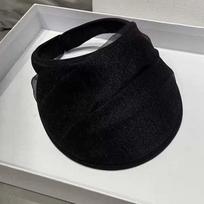 Breathable Organza Visor Cap Solid Color Wide Brim Visor Caps Folding Sunshade Hat  Spring