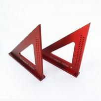 A96I-Precision Woodworking 45/90 Degree Hole Scribing Gauge, Triangular Ruler With Double Scale