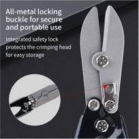 Sheet Metal Crimper Heavy Duty 5-Cutter Bender Downspouts Crimper Gutter Hand Tools for Stove Pipes Ductworks Electrical System raudona