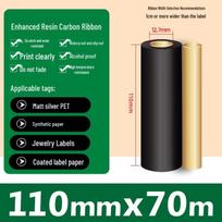 Zebra Beiyang BTP-L42 Printer Resin-Wax Hybrid Ribbon, 110mm x 70m, 90GK888T