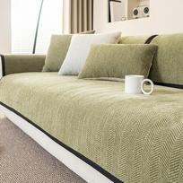 Herringbone Sofa Cushion Four Seasons Universal Non-Slip Seat Cushions Chenille Sofa Cover Cover Cloth 70*70cm gray