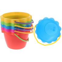 6 Pcs Beach Toy Bucket Water Play Sand Tool Child Sandbox Toddler Playing Pails