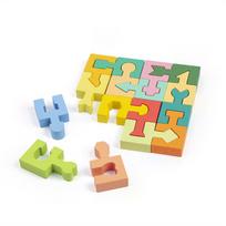 Flat shape building block matching puzzle, puzzle boys and girls enlightenment early childhood education children's toys wooden