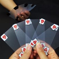 Skaidrios PVC žaidimo kortos Atsparios vandeniui Dėvimos Plastikinės Krištolinės Pokerio žaidimas Transparent #1