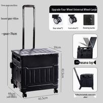 DIANA Foldable Shopping Cart with Climbing Wheels