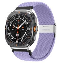 Sportinė apyrankė skirta Samsung Galaxy Watch Ultra 47mm nailoninė kilpinė juostelė Correa skirta Samsung Galaxy Ultra 47mm LTE be tarpų apyrankė Galaxy watch Ultra levanda