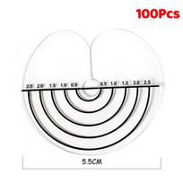 100 Pcs Heat Shield Guards With Round Single-Hole Fusion Glue Protector Templates Clear Anti-Uv For Hair Extensions Protector as the picture