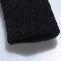 Medvilninė prakaito juosta, drėgmę sugerianti sportinė kilpinio audinio apyrankė, skirta tenisui, krepšiniui, bėgimui, Black 8 * 10CM