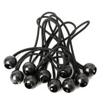 10pcs/set Heavy Duty Ball Head Bungee Cord Tarp Canopy Tie Down Strap - Black juoda