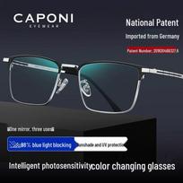 CAPONI Men's Photochromic Anti-Blue Light Glasses