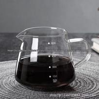 Cloud Sharing High Borosilicate Glass Coffee Drip Pot with Scale, 300ml/600ml