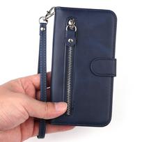 Magnetic Leather Wallet Case for Samsung Galaxy S10E S10 S9 Note 8 9 10 Pro Plus 5G Cover Zipper Style Book Card | Premium Case Galaxy Note 20 Ultra mėlyna