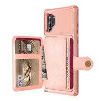 for Samsung Galaxy Note 10 Plus Note 10 Credit Card Case PU Leather Flip Wallet Photo Holder Hard Back Cover For Galaxy Note 10 for Note 10 rožinio aukso spalvos