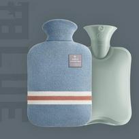 on Hand Warmer Water-filling Winter Students Warm Bag Hot-water Bag Hot Water Bottle Warm Water Bag blue-2000ML