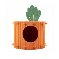 Felt Cloth Carrot Cat Nest Soft & Durable Detachable Pet Cave House Scratch Board Double-layer Cat Hideaway Cave Small Cat/Dog