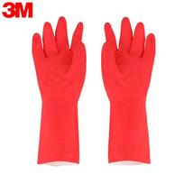 3M Scotch-Brite Durable Household Cleaning Rubber Gloves Medium raudona