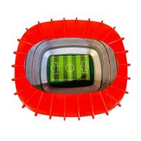 Stadium Shaped Popcorn Bucket Container with Soccer Field Design Durable Plastic Material Suitable for Events and Collectors One Size