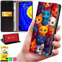 Etui Typu Portfel Do Xiaomi 15T - Pokrowiec Bluemoon Nadruk + Szkło 9H