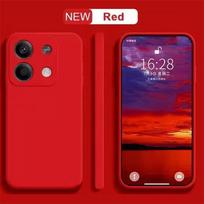 For Redmi Note 13 Pro 4G Fall prevention Phone Case Liquid Silicone Soft TPU Cover For Xiaomi Redmi Note 13 Note13 pro 4G Redmi Note13 4G raudona