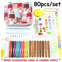 80pcs/set 3-layer Storage Bag Sewing Tool Kit Household Handmade DIY Sewing Supplies Crochet Tape Measure Threading Needle
