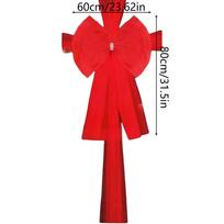 Giant Christmas Christmas Bows Decor Christmas Luxurious Organza Double-layer Floral Wreath Door Curtain Bow For Cabinet Wall Others raudona