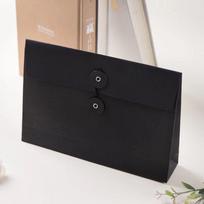 A5 Kraft Paper Black Tie Strap Retro Document Envelope & Coffee Packaging Storage Bag 23x16x5 cm