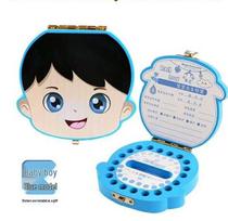 Colorful Wooden Baby Tooth & Keepsake Box for Hair and Cord Preservation