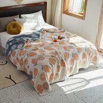Antklodės Dygsniuotos Vasarinės Bohemiško Stiliaus Medvilninės Marlės Mesti Pledai Ant Lovos Užklotas Antklodė Sofos Užvalkalui 200*230cm 150x200cm citrinos geltonos spalvos
