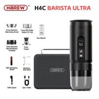 HiBREW New Portable Espresso Coffee Machine for Car & Home Camping Coffee Maker Fit Nespresso Dolce Capsule Powder H4C juoda