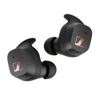 Sennheiser Bluetooth SPORT True Wireless Dinaminiai IP54 Apsaugoti nuo dulkių ir Patogūs Pritaikomi 27 Valandos Nepertraukiamo Bluetooth 1 Klasės aptX juoda