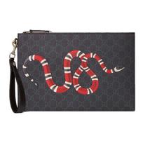 Gucci koralinės gyvatės rašto logotipas drobės delninė vyriška delninė juoda 473904-GZN1N-1058 Basic Set (Bag+Dust Bag)