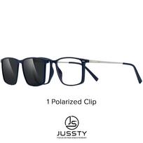 3 in 1 Polarized Magnetic Clip on Sunglasses Men UV Protection Anti Glare Night Driving Clip Sun Glasses Male Square Brand 2024