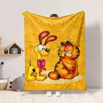 1 vnt. Garfield animacinių filmų komiksų minkštas, odai draugiškas flanelas su skaitmenine spauda, įvairių dydžių, šeimai, draugams, gimtadieniui086 130cmx150cm