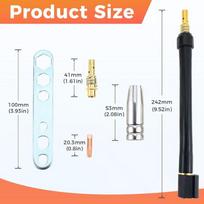 360° lankstus MIG suvirinimo degiklio kakliuko prailginimas 0,30 colio 0,8 mm M6 antgalio laikiklis Difuzorius Apsauga Degiklio kakliukas
