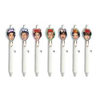 7 vnt. BTS nario veido akrilinis pakabukas gelinis rašiklis, K-popo stabo galvos portreto rašikliai, Bangtan Boys ARMY gerbėjų mokyklinės/biuro kanceliarinės prekės 7pcs