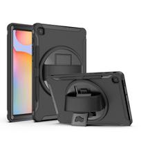 For Samsung Galaxy Tab S6 Lite Case 10.4 Inch 2022/2020 SM-P610/P615/P613/P619 Rugged Cover 360 Degree Rotating Stand Hand Strap S6 Lite 2020 2022 juoda