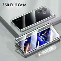 360 Full Case For Realme GT Neo 6 SE GT 6T Case Double Sided Magnetic Adsorption Metal Tempering Glass Clear Phone Protect Cover Realme GT Neo 6 SE juoda