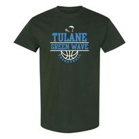 Tulane Green Wave Basketball Peak T-Shirt - Forest 4XL