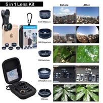APEXEL 11 in 1 Phone Camera Lens Kit Fisheye Wide Angle Macro Lens CPL ND Filter Kaleidoscope and Telescope Lens for Smartphone 5in1 Lens Kit