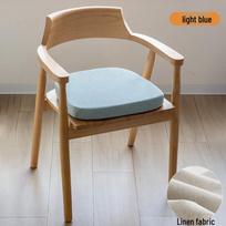 Didelio tankio pasagos formos kempininis paminkštinimas valgomojo kėdei ar biuro taburetei 43x41x5cm šviesiai mėlyna spalva