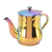 500ml Capacity Coffee Tea Kettle Gold Mesh Filter Tea Pot with Filter Stainless Steel Kitchen Oil Pot Kitchen Use