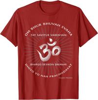 Gayatri Mantra Shirt Om Symbol Spiritual Indian Sanskrit T Shirt. Short Sleeve 100% Cotton Casual T-shirts Loose Top Size S-3XL S