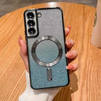 For For Samsung Galaxy S25 S24 Ultra   Magnetic Plating Frame Phone Case For For Samsung S23 S22 Plus S21 FE Glitter Cover Galaxy S23+
