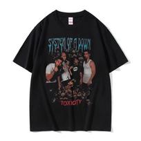 2026 m. Vintažinis System of A Down Toxicity Grafinis Marškinėlis Vyriškas Moteriškas Retro Roko Ypač Dydžio Marškinėlis Hip Hop Gatvės Apranga Ypač Dydžio Marškinėlis 4XL