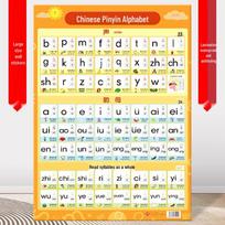 Kinų pinyin abėcėlės sienos lipdukas pirmokų rašybai ir mokymuisi