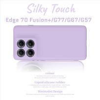 Original Liquid Silicone Case For Motorola Signature Edge 70 Ultra Fusion+ 60 50 Pro G87/77/67/57 G66Y/J Power Skin Fleece Cover Moto Edge 40 Neo violetinė
