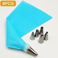 8/24PCS Silicone Pastry Bag Set Cake Decorating Icing Piping Tool Kitchen Baking Supplies Frosting Confectionery Kit