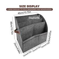 Newspaper Stand 4 Tier Felt Foldable Mail Bin File Holder With 3 Pockets For Home Living Room School Library Bookstore Cafe