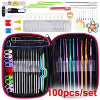 100pcs/set Sewing Crochet Hook Set with Storage Bag Sewing Needle Tape Measure Thimble Pearl Needle Set Household  ZSY